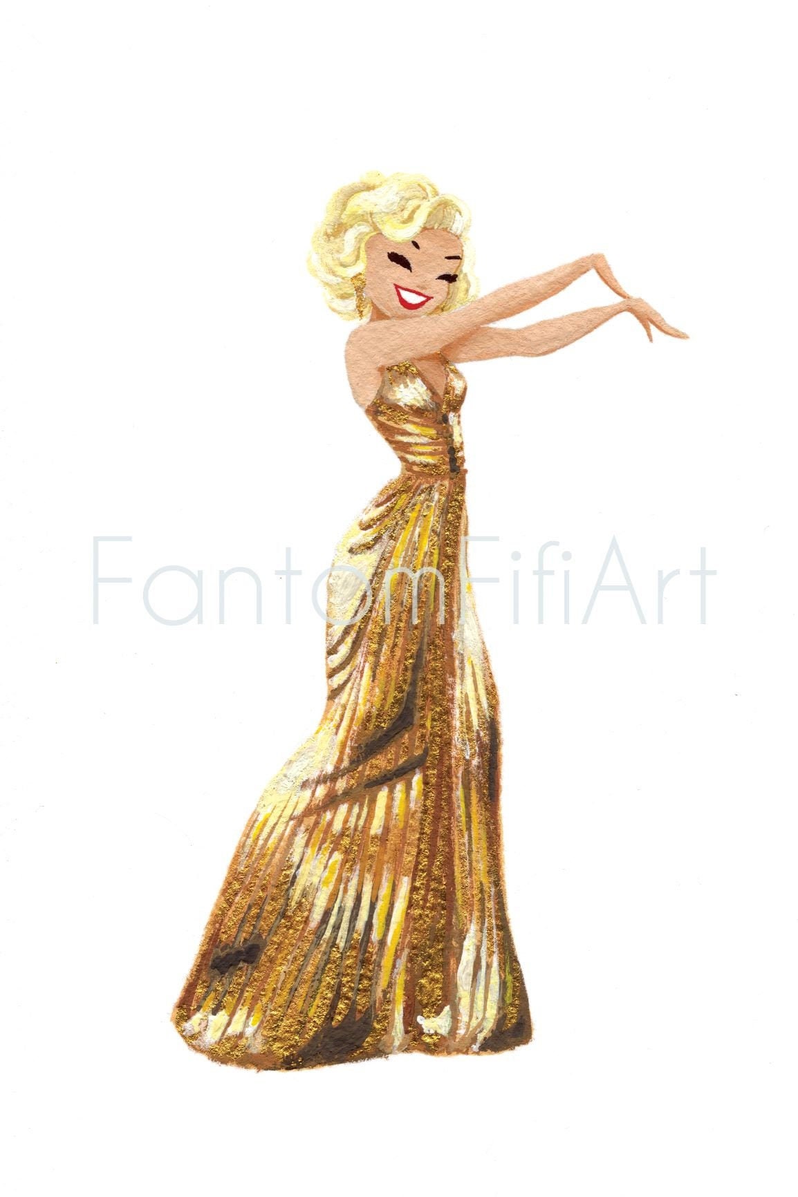 marilyn monroe gold dresses