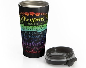 Proverbs 31 Stainless Steel Travel Mug