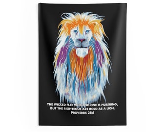 Lion Of Judah John W. Lewis Art Indoor Wall Tapestries