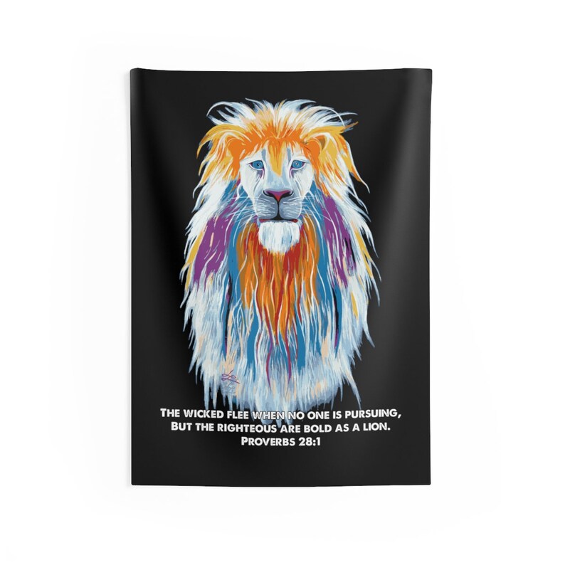 Lion of Judah John W. Lewis Art Indoor Wall Tapestries Etsy