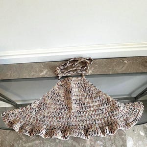 Ruffle Bottom Halter Top Crochet Pattern