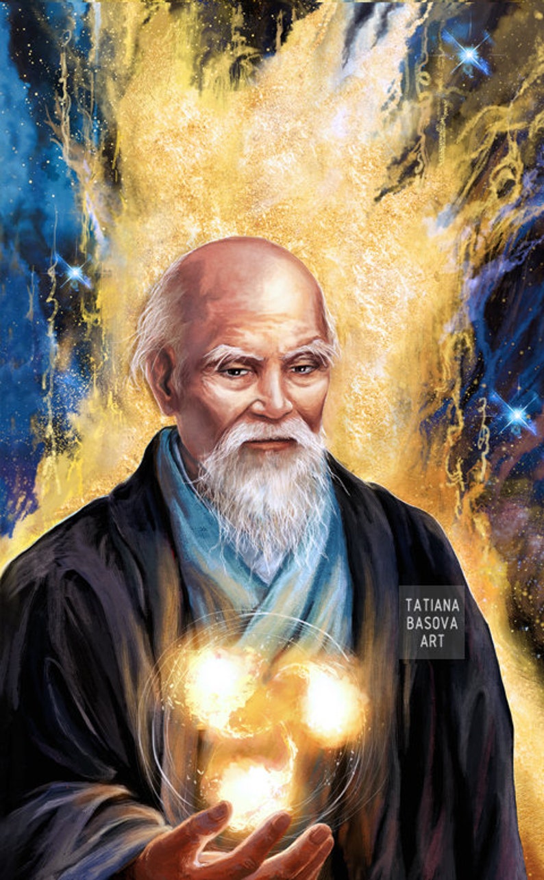 Ueshiba Morihei Art Portrait. Aikido Art Print for Dojo Etsy