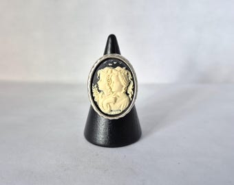 Gemini Cameo Ring Adjustable