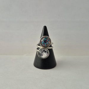 Steel Ring Glitter and Full Moon
