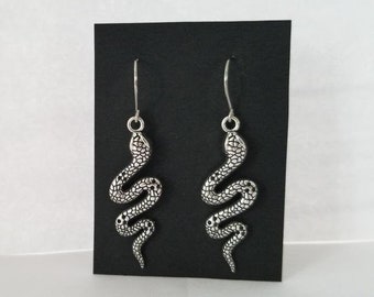 Hypoallergenic Stainless Steel Ear Hook Snake Dangle Earrings