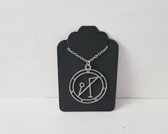 Archangel Michael Stainless Steel Cut-out 1" Charm Necklace You Choose Length