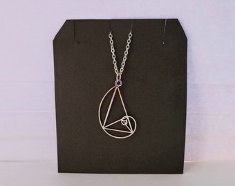 Hypoallergenic Thin Cut Stainless Steel Fibonacci Sequence Necklace You Choice Length