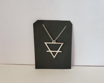 Stainless Steel Earth Alchemy Sign Necklace Assorted Chain Lengths