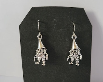 CLEARANCE Hypoallergenic Stainless Steel Earring Hook with Gnome Charms