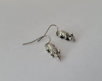 Hypoallergenic Little Rat/Mouse Dangle Earrings