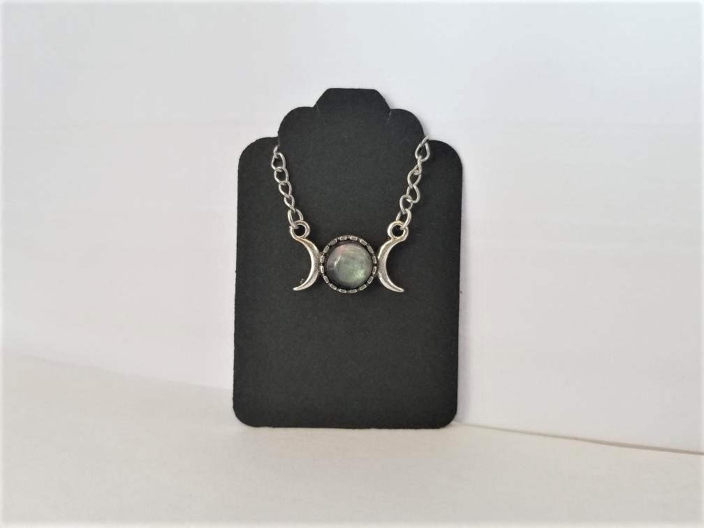 Silver Triple Moon Goddess Pendant - Etsy