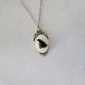 Victorian Gothic Style Raven Cameo Necklace You Choose Length
