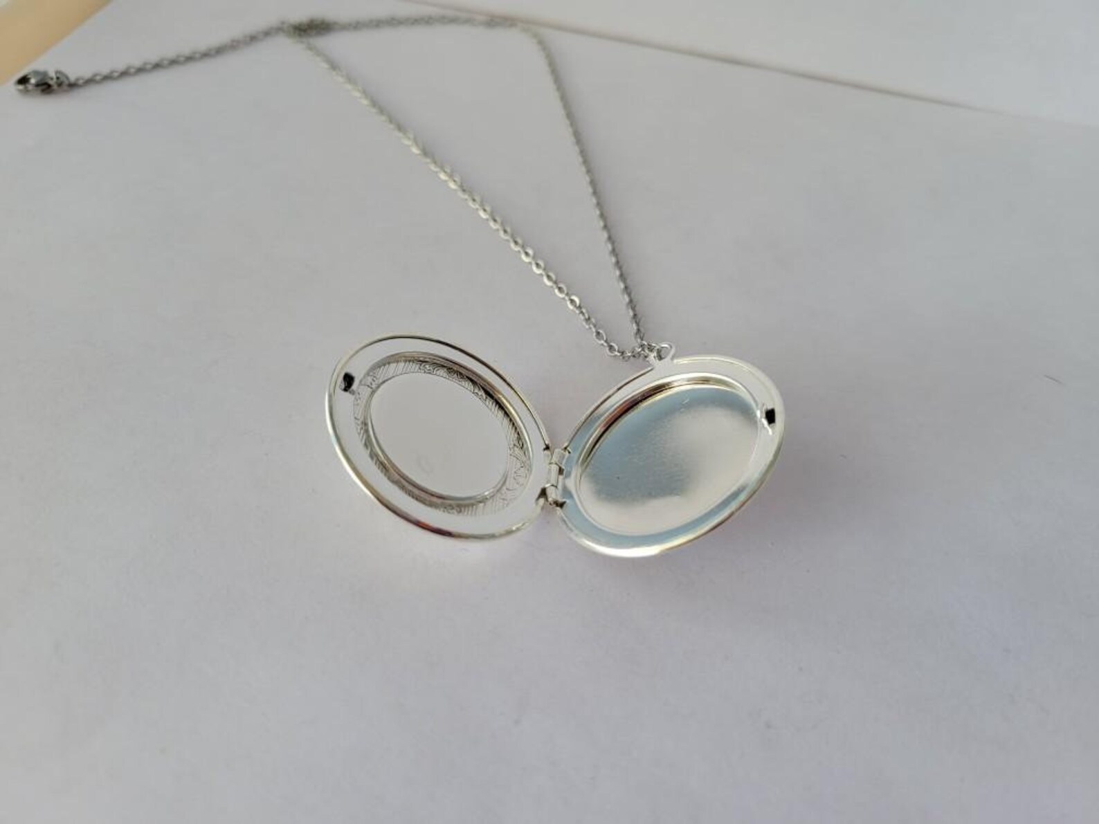 Victorian Gothic Style Oval Locket Necklace with Black on Etsy