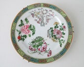 Famille Rose plate. Qianlong Nian Zhi around 1940.