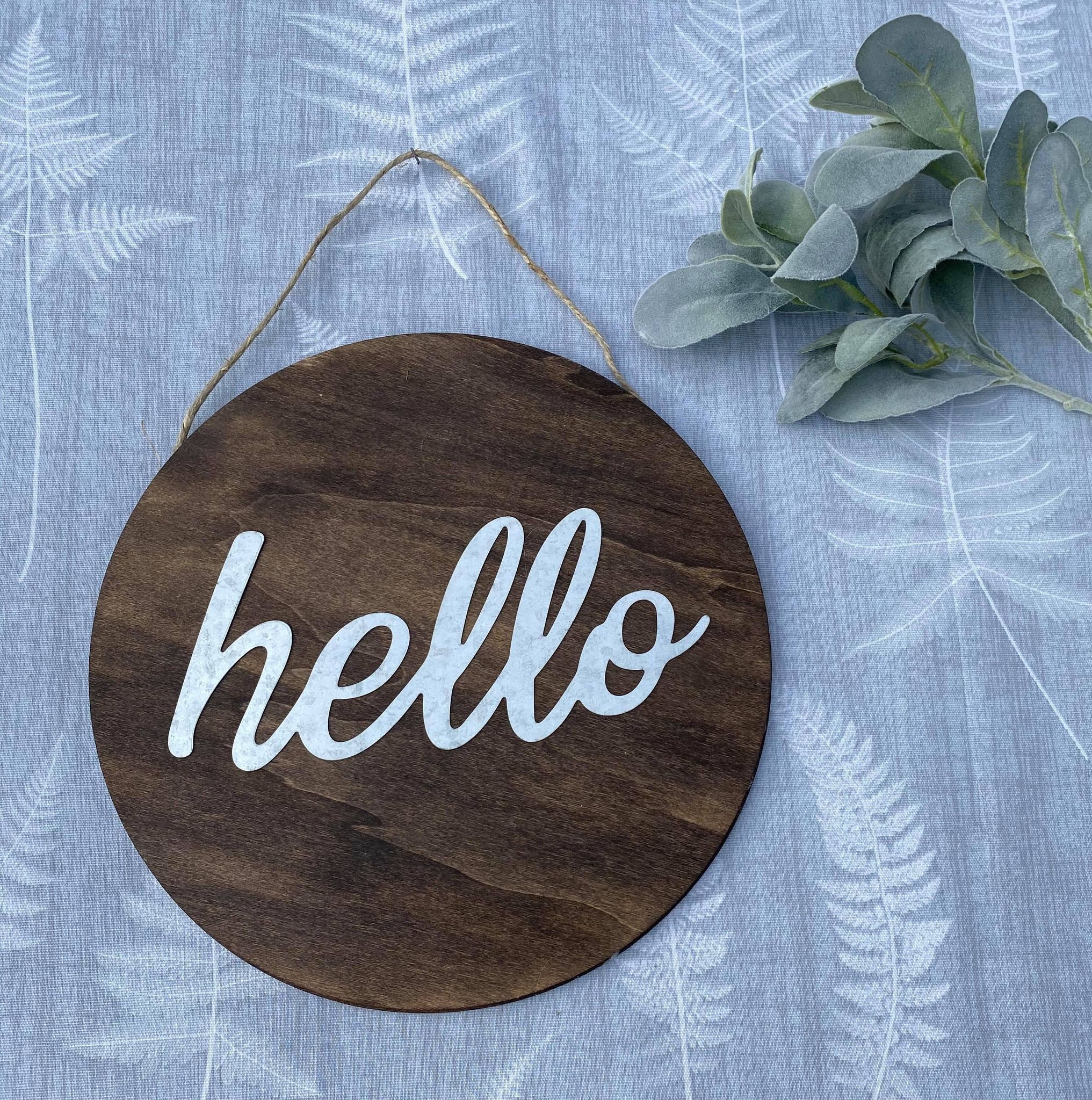 Hello Wood Sign Wall Decor Home Decor Gifts for Her Etsy
