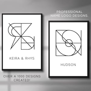 Split Logo Monogram Logo Modern Minimalist Business 