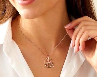 Encrypted Name Necklace, Minimalist Monogram Logo Pendant, Unique Personalized Gift for Her