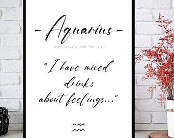 Aquarius Quote Print - Etsy Singapore Aquarius Quote Print - Etsy Singapore