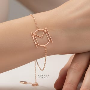 Armband met monogram en naam - Subtiel gepersonaliseerd logo, voor jubileum of verjaardag.