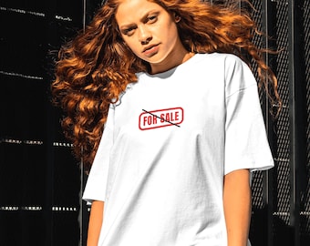 Minimalist "Not For Sale" T-Shirt, Cool Streetwear Graphic Tee, Quiet Statement Top