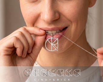 Custom Name Logo Necklace, Minimalist Monogram Pendant, Personalized Gift