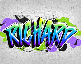 Graffiti Poster Etsy Graffiti Poster Etsy