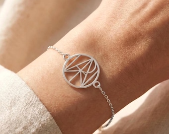 Name Monogram Bracelet - Dainty Personalised Logo Bracelet With Gift Box