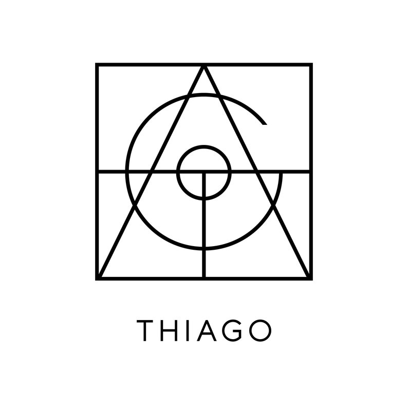 Thiago name logo.