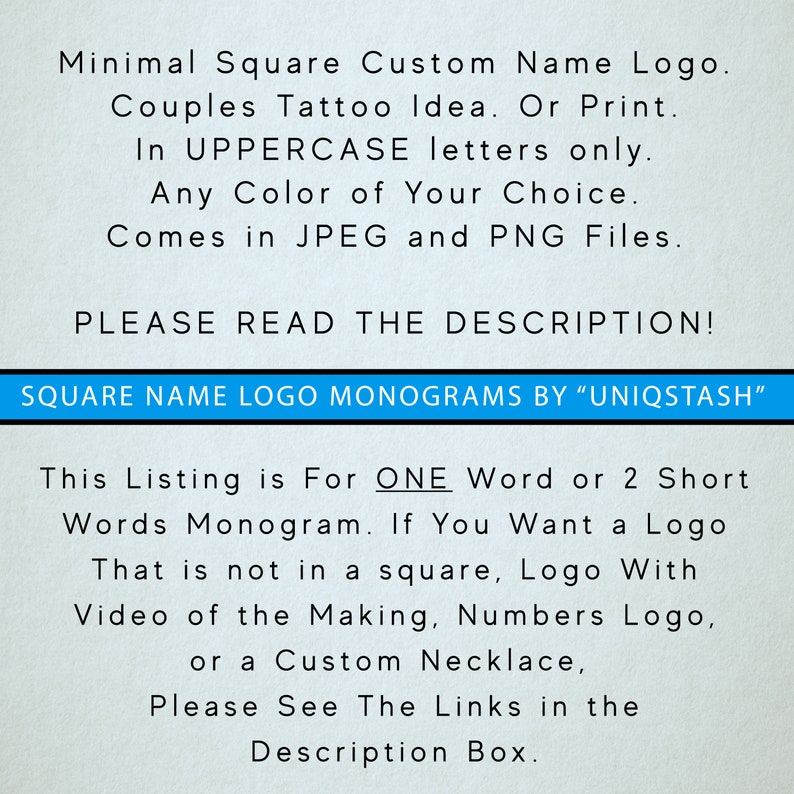 square monogram name logo design