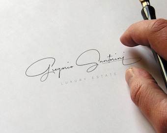 Modern Calligraphy Signature, Luxury Fine Line Script Logo, Custom Handwritten Style.