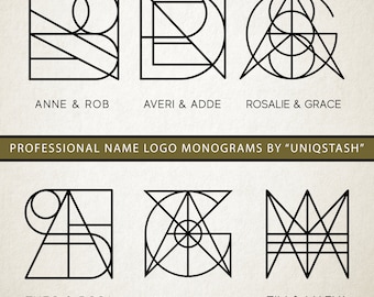 Custom Name Logo Design. Personalised Minimalistic Tattoo, Couples Monogram. Tiktok, Anniversary Gift.