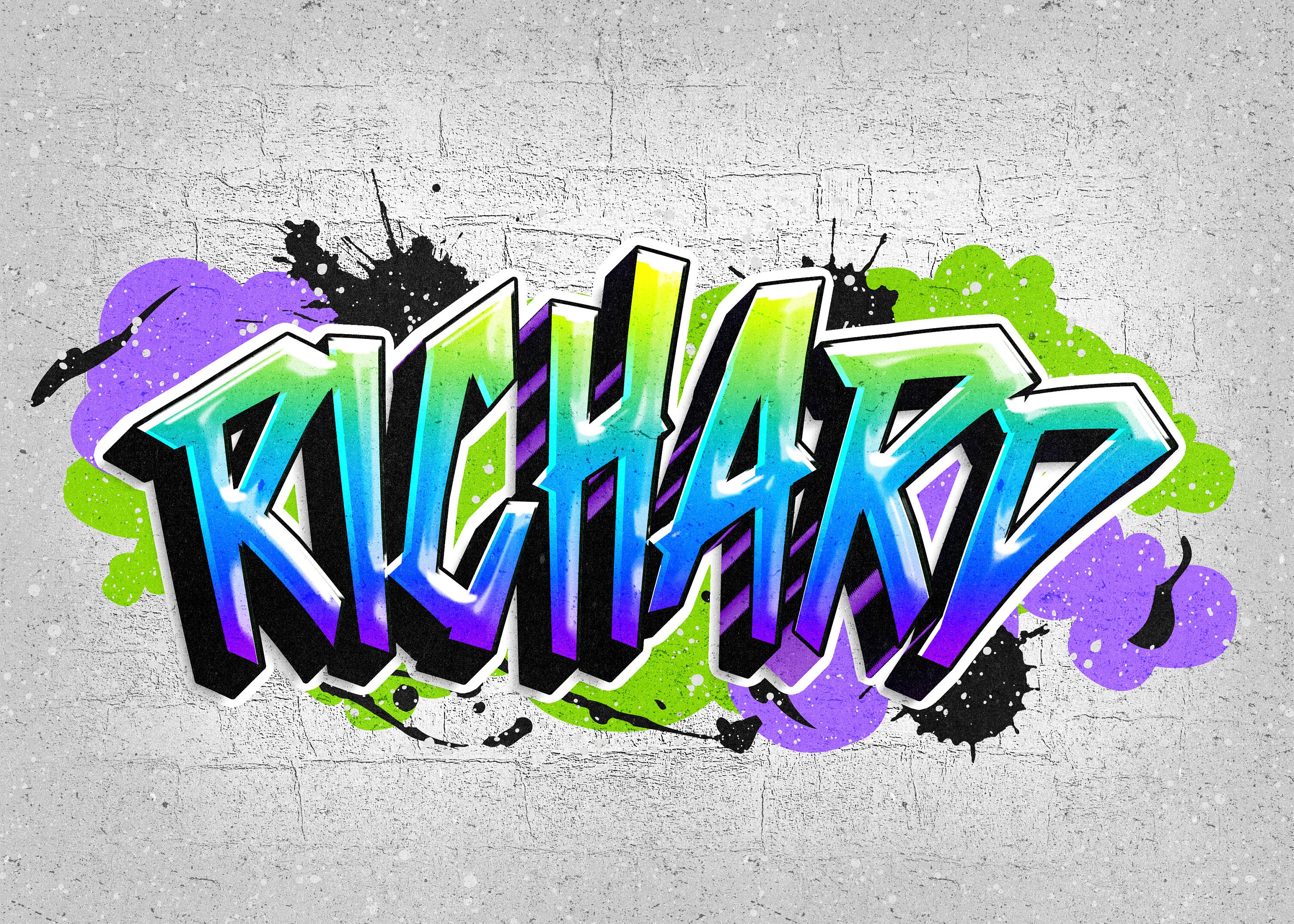 Custom Graffiti Name Tag Print Art Different Styles - Etsy Hong Kong