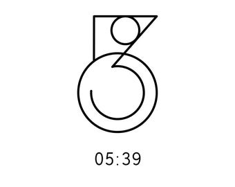 Custom Date Logo Design, Minimalist Geometric Numbers Monogram Branding (Digital Files)