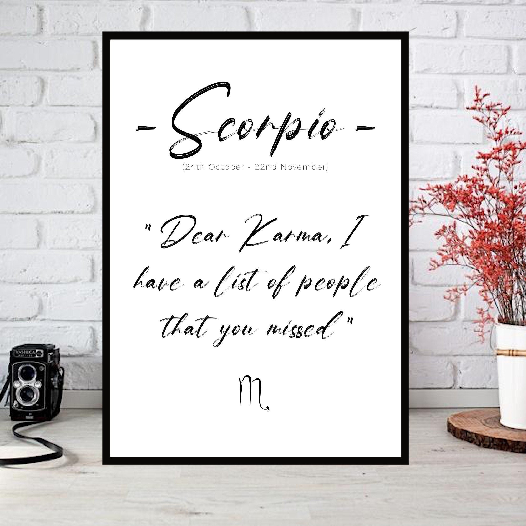 Scorpio Zodiac Sign Funny Quote Print. Printable Wall Art - Etsy New Zealand