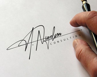 Diseño de firma de nombre personalizado. Logotipo de firma de estilo escrito a mano personalizado. Firma digital.