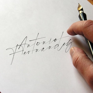 Benutzerdefiniertes Namenssignatur-Design. Personalisiertes handgeschriebenes Signatur-Logo. Digitale Signatur.