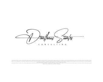 Edgy Handwritten Style Signature Logo Design: Digital Calligraphy Signature, Business Branding