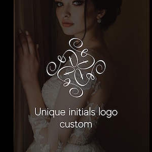 Design personalizzato con iniziali. Monogramma originale per matrimoni, tatuaggi o calligrafia per coppie. Lussuoso.