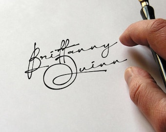 Custom Signature Logo Design: Handwritten Name Digital Branding
