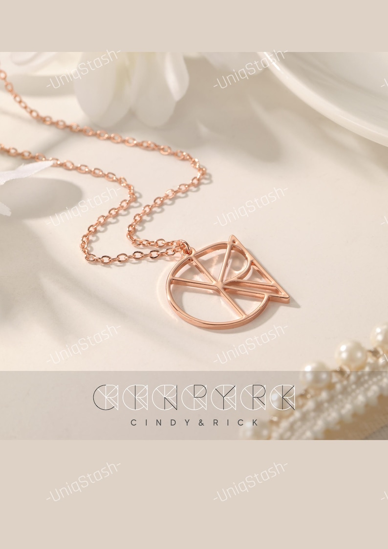 Name Necklace Logo. Personalised Monogram Pendant Necklaces. Anniversary, Birthday Christmas, Mothers Day Gift