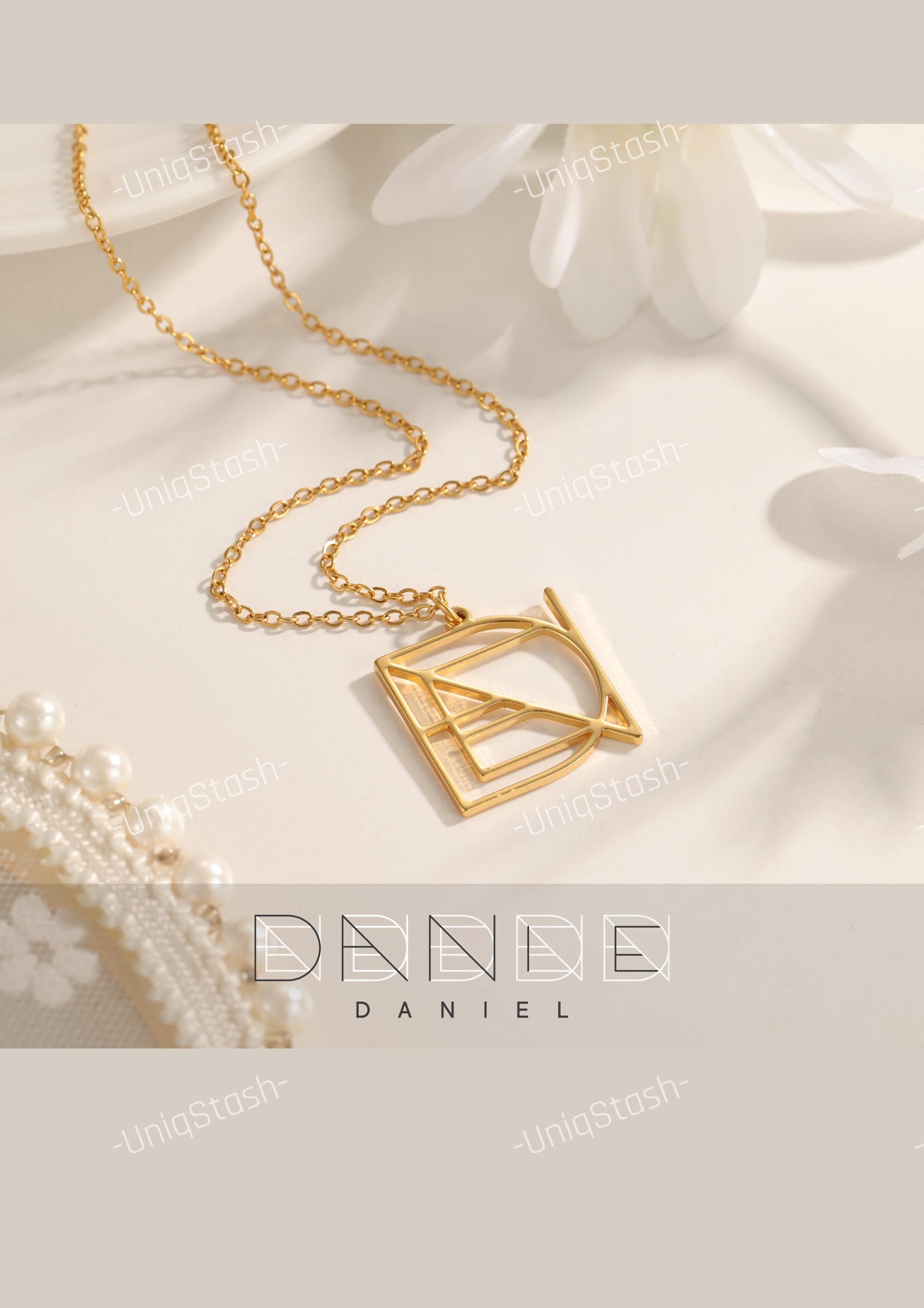 Custom Name Necklace: Personalized Monogram Pendant, Minimalist ...