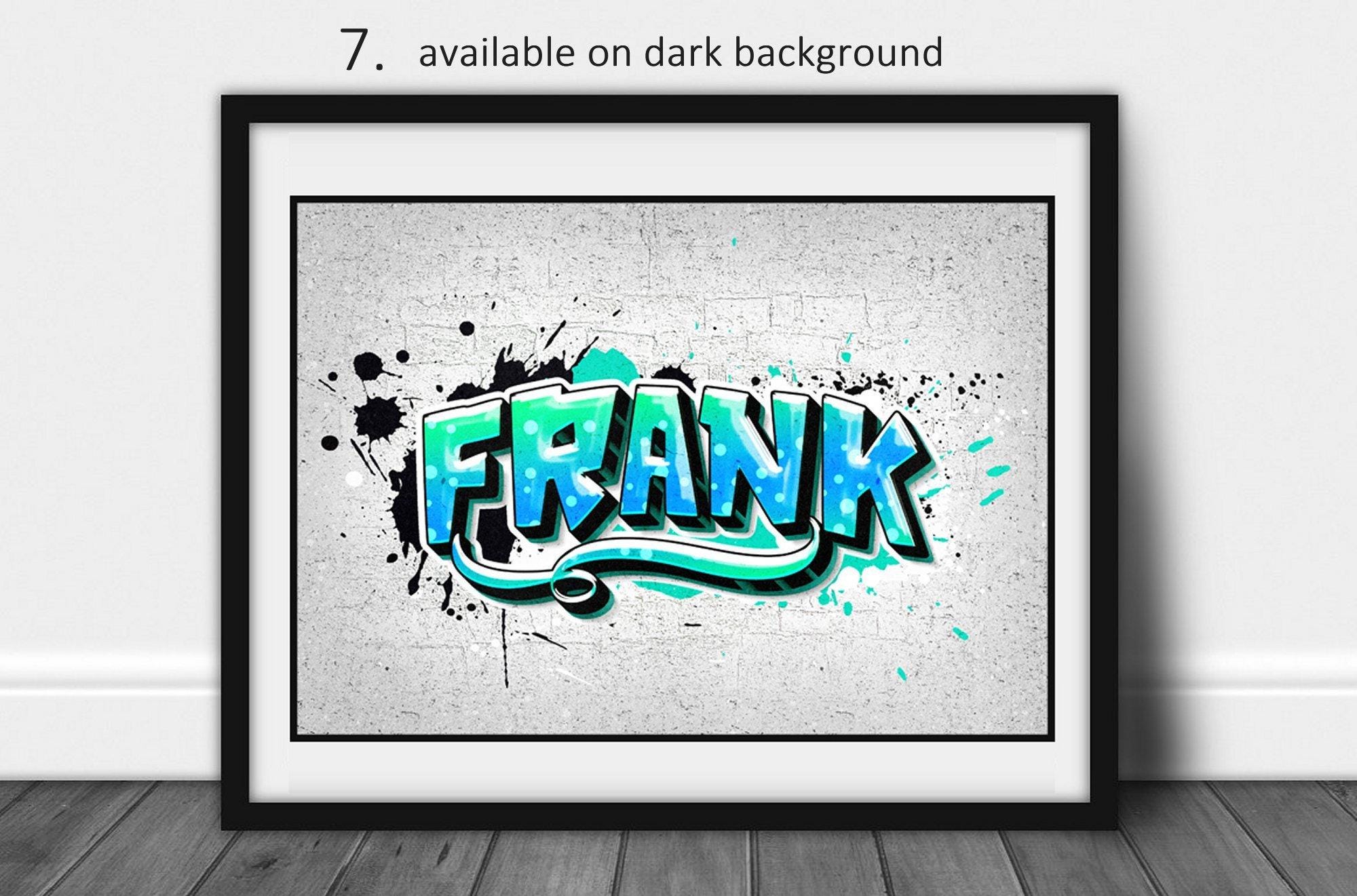 Graffiti Name Poster Custom Digital Urban Wall Art Print Download