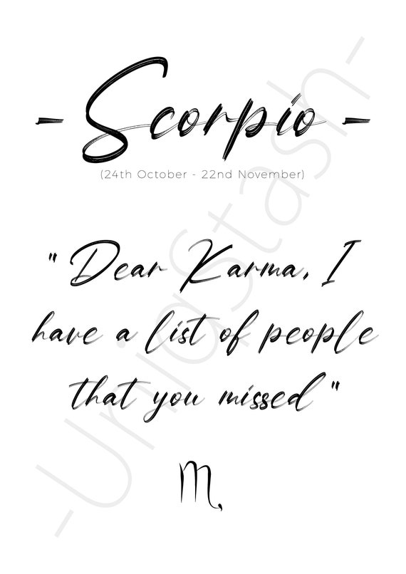 Scorpio Zodiac Sign Funny Quote Print. Printable Wall Art - Etsy New Zealand Scorpio Zodiac Sign Funny Quote Print. Printable Wall Art - Etsy New Zealand