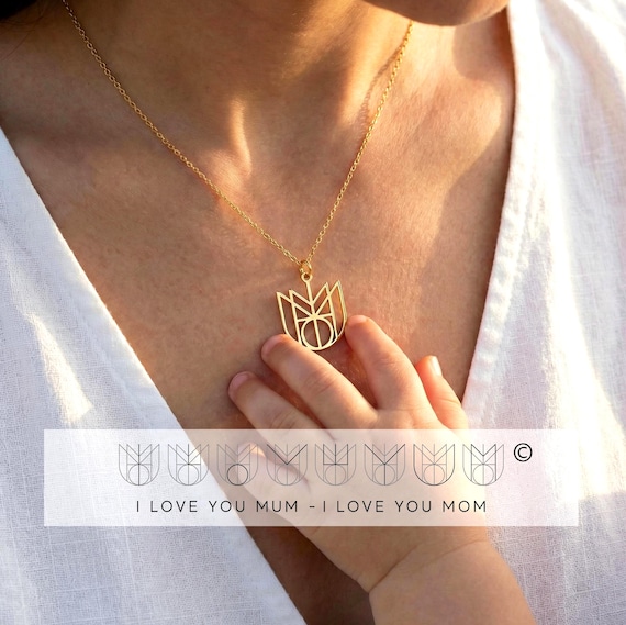 Custom Name Logo Necklace, Minimalist Monogram Pendant, Personalized Gift for Her