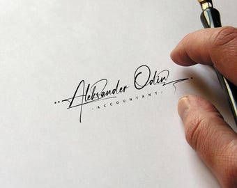Custom Name Signature Logo Design Calligraphy, Luxury Handwritten Style. (Digital)