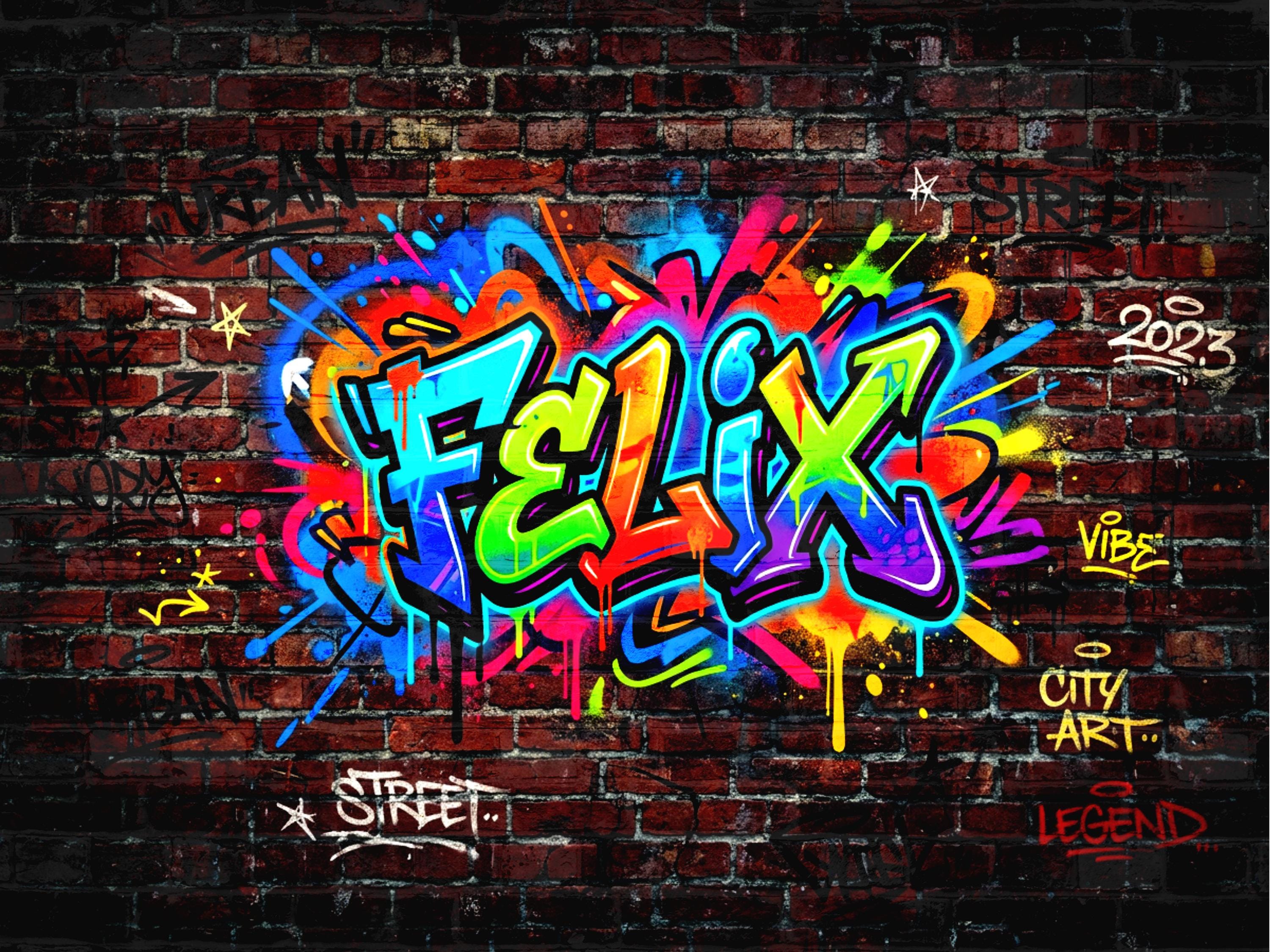 Fully Custom Graffiti Name Print: Urban Street Art Personalized