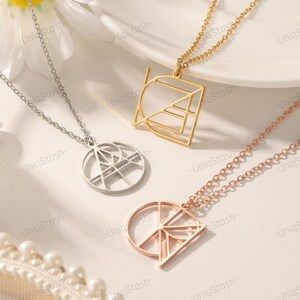 name logo monogram necklaces