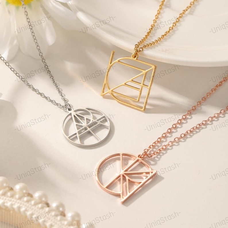 name logo monogram necklaces