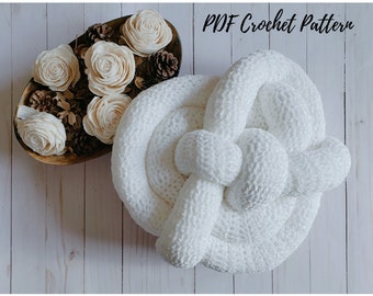 Heartland Knot Pillow Digital Download - PDF Download - Pillow Crochet Pattern - Throw Pillow Crochet Pattern - Crochet Home Decor