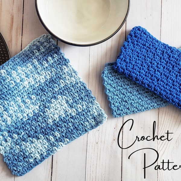 Camden Dish Cloth Crochet Pattern - Digital Download - Crochet Pattern - PDF Download - Crochet Dish Cloth